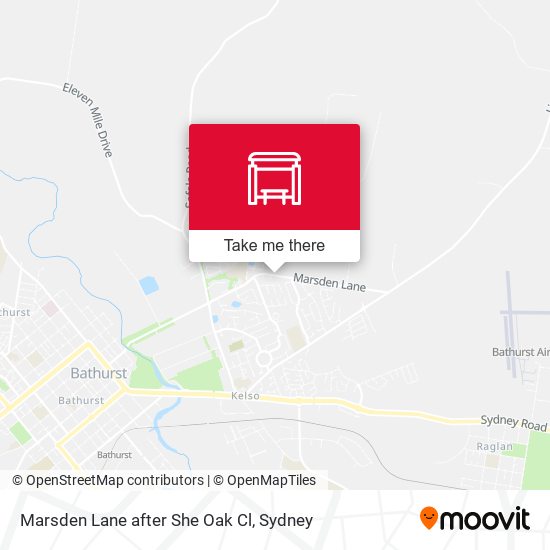 Marsden Lane after She Oak Cl map