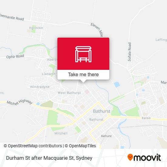 Durham St after Macquarie St map