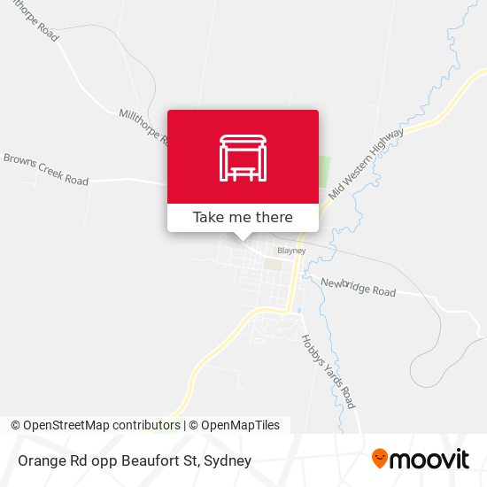 Orange Rd opp Beaufort St map