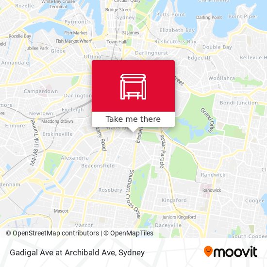 Gadigal Ave at Archibald Ave map