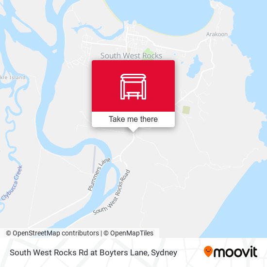 South West Rocks Rd at Boyters Lane map