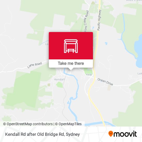 Kendall Rd after Old Bridge Rd map