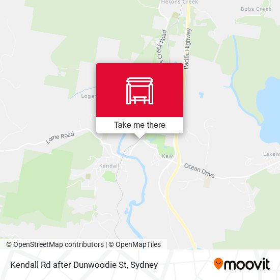 Kendall Rd after Dunwoodie St map