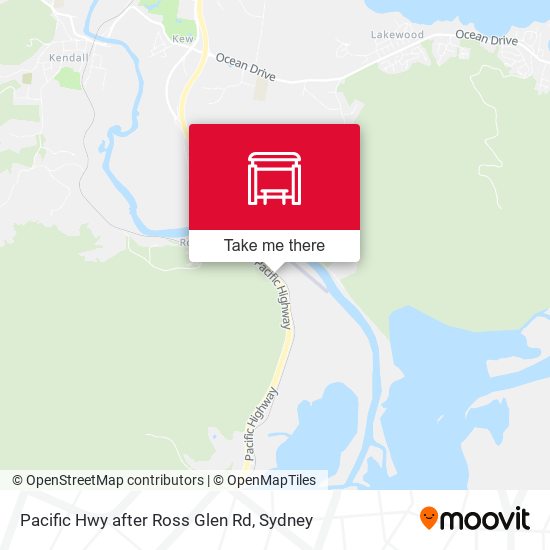 Pacific Hwy after Ross Glen Rd map