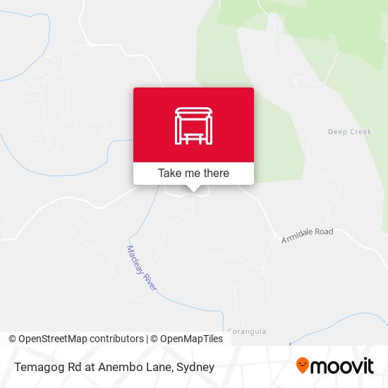 Temagog Rd at Anembo Lane map