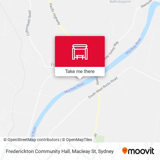 Frederickton Community Hall, Macleay St map