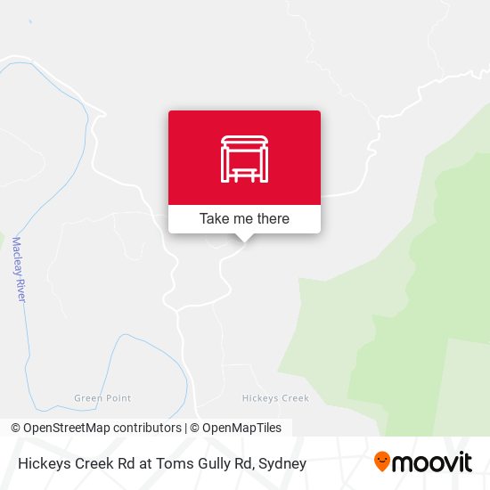 Hickeys Creek Rd at Toms Gully Rd map