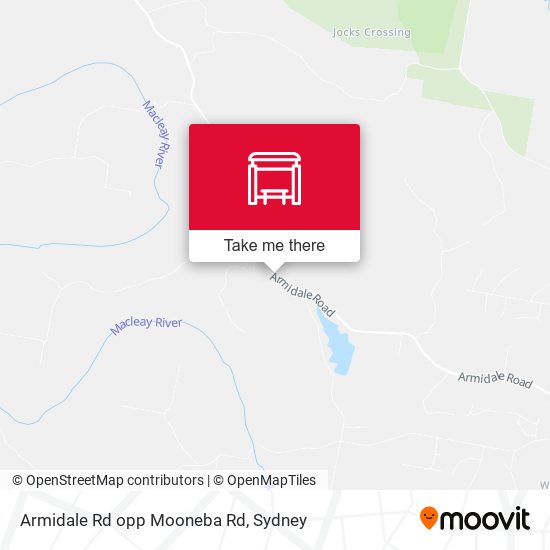 Armidale Rd opp Mooneba Rd map
