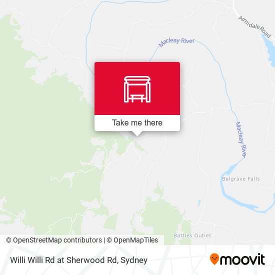 Willi Willi Rd at Sherwood Rd map
