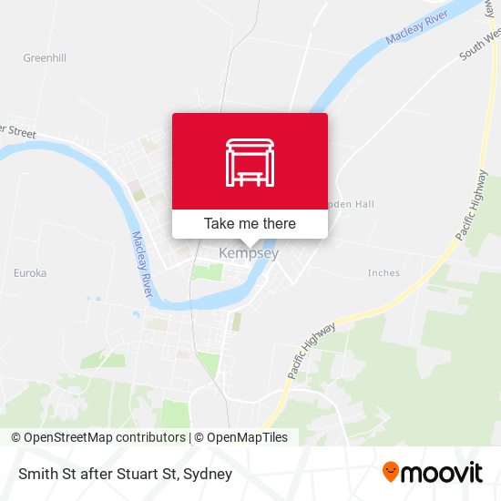 Smith St after Stuart St map