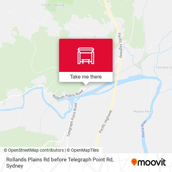 Rollands Plains Rd before Telegraph Point Rd map