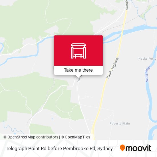Telegraph Point Rd before Pembrooke Rd map
