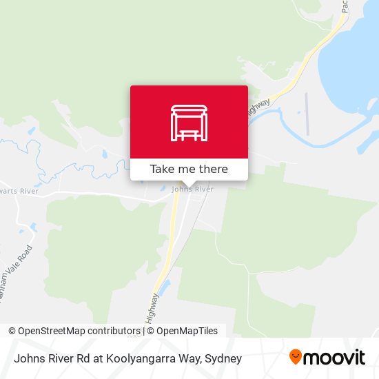 Johns River Rd at Koolyangarra Way map