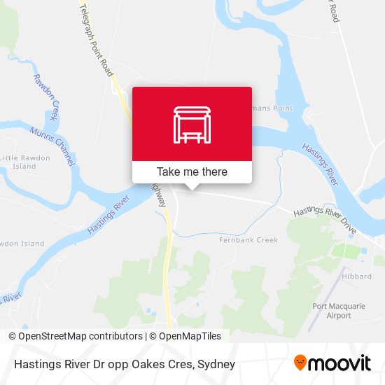 Hastings River Dr opp Oakes Cres map
