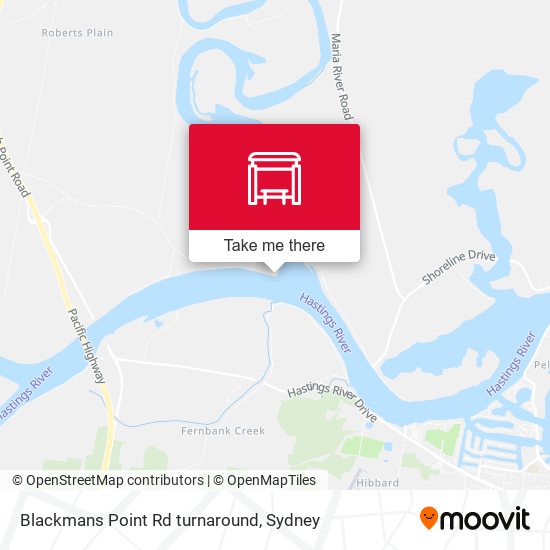 Blackmans Point Rd turnaround map