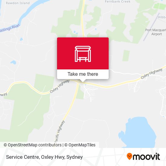 Service Centre, Oxley Hwy map