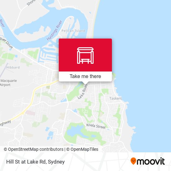 Hill St at Lake Rd map