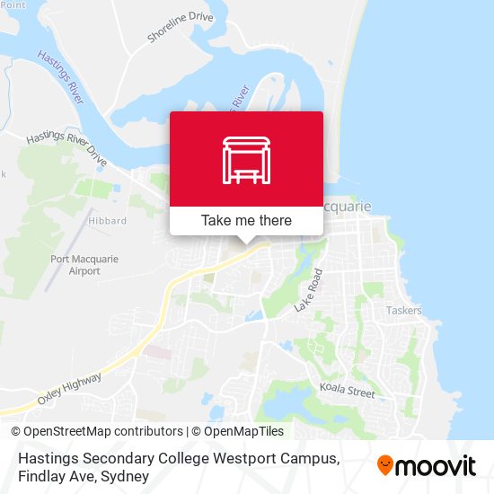 Hastings Secondary College Westport Campus, Findlay Ave map