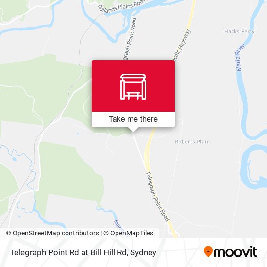 Telegraph Point Rd at Bill Hill Rd map
