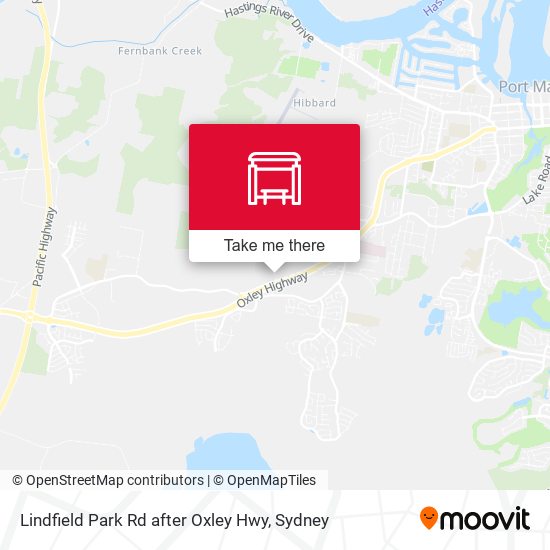 Lindfield Park Rd after Oxley Hwy map