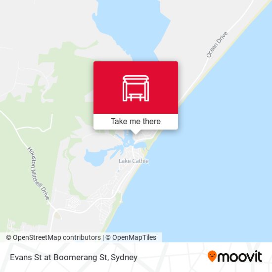 Evans St at Boomerang St map