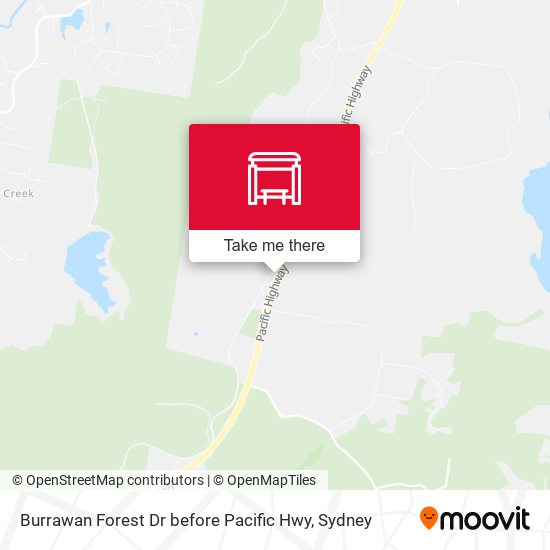 Burrawan Forest Dr before Pacific Hwy map