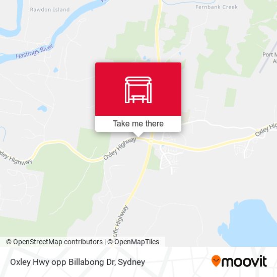Oxley Hwy opp Billabong Dr map