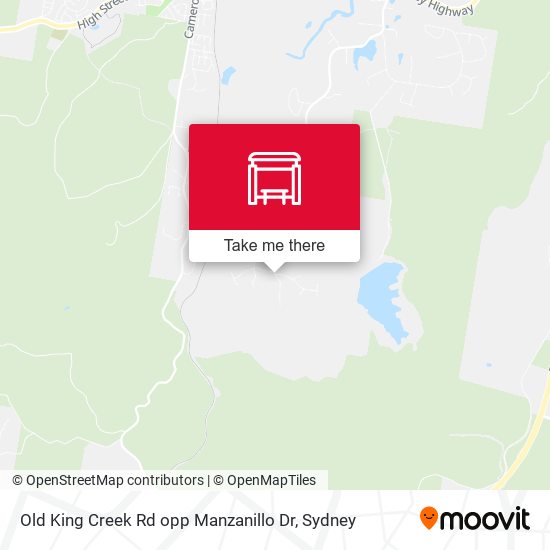 Old King Creek Rd opp Manzanillo Dr map