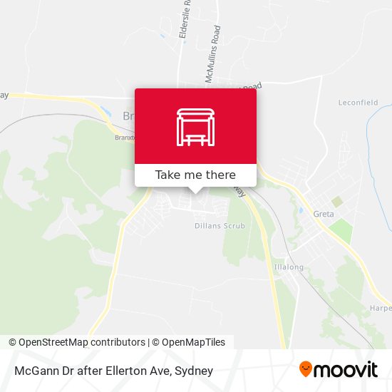 McGann Dr after Ellerton Ave map