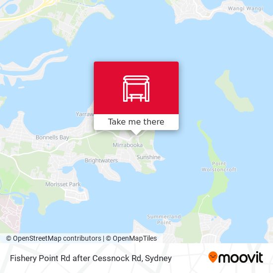 Fishery Point Rd after Cessnock Rd map