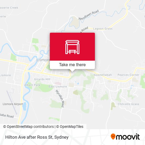 Hilton Ave after Ross St map