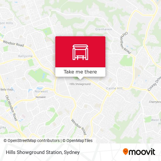 Hills Showground Station map