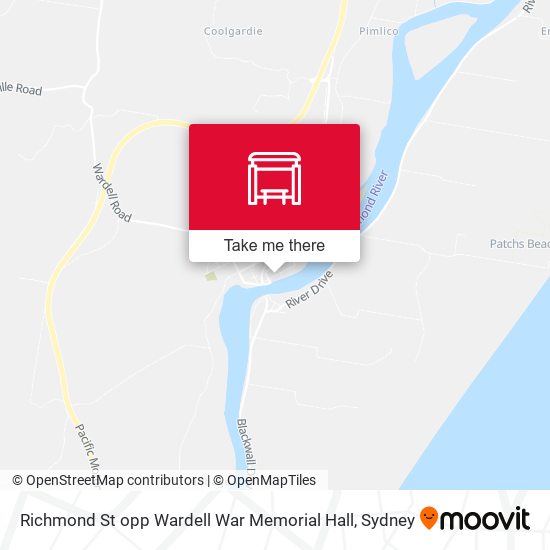 Richmond St opp Wardell War Memorial Hall map