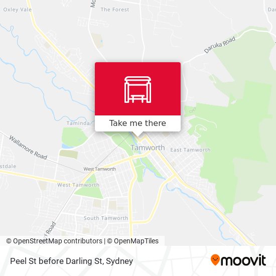 Peel St before Darling St map