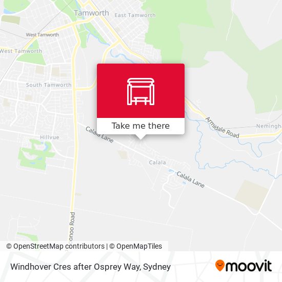 Windhover Cres after Osprey Way map