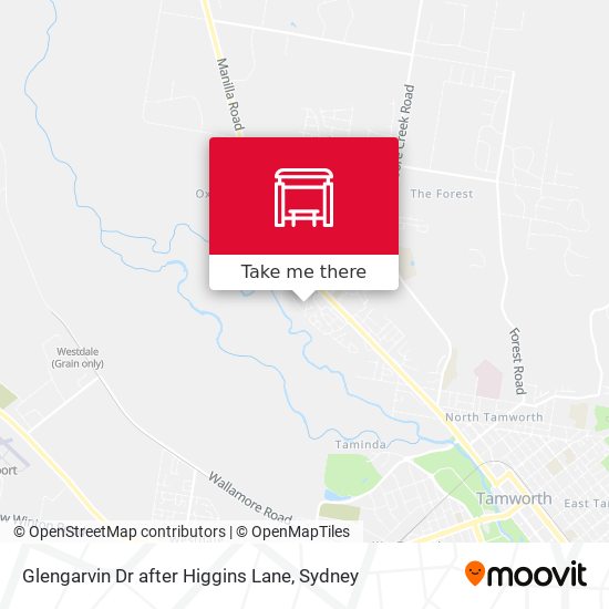 Glengarvin Dr after Higgins Lane map