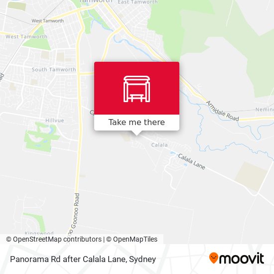 Panorama Rd after Calala Lane map