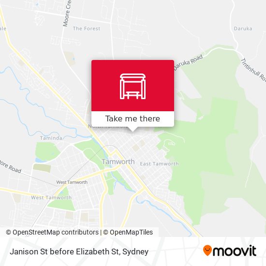 Janison St before Elizabeth St map