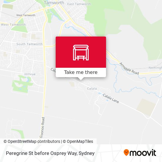 Peregrine St before Osprey Way map