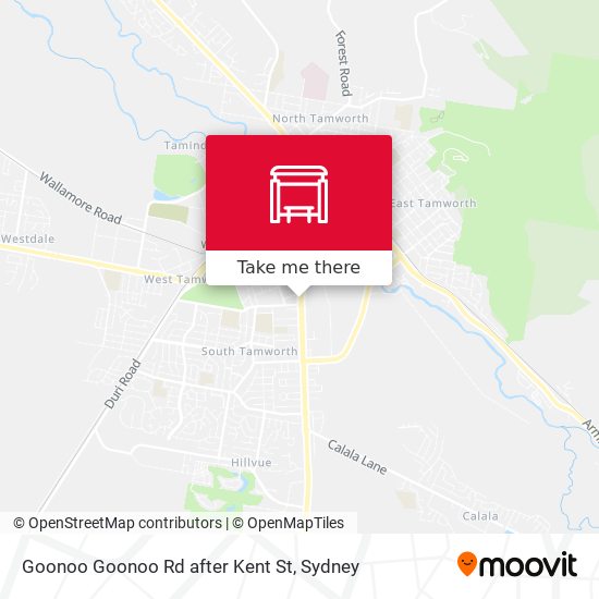 Goonoo Goonoo Rd after Kent St map