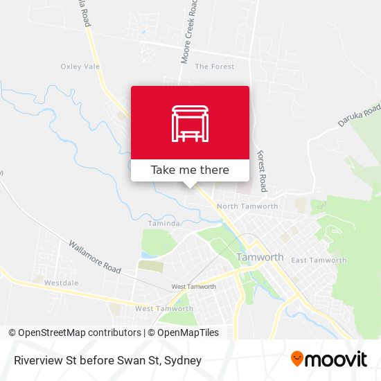 Riverview St before Swan St map