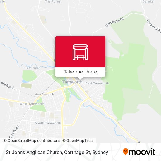 St Johns Anglican Church, Carthage St map