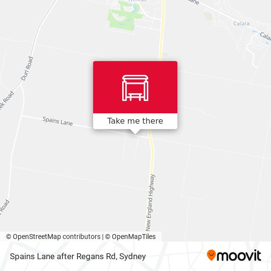 Spains Lane after Regans Rd map