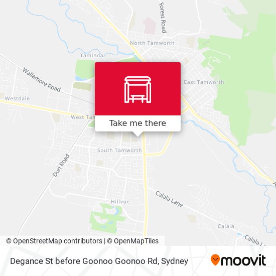 Degance St before Goonoo Goonoo Rd map