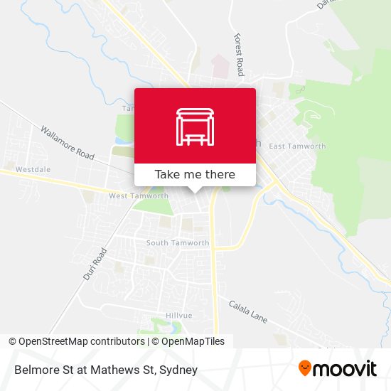 Belmore St at Mathews St map
