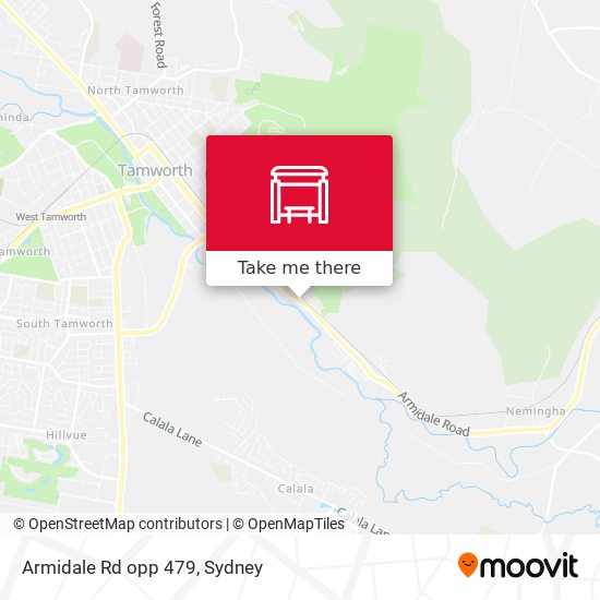 Armidale Rd opp 479 map