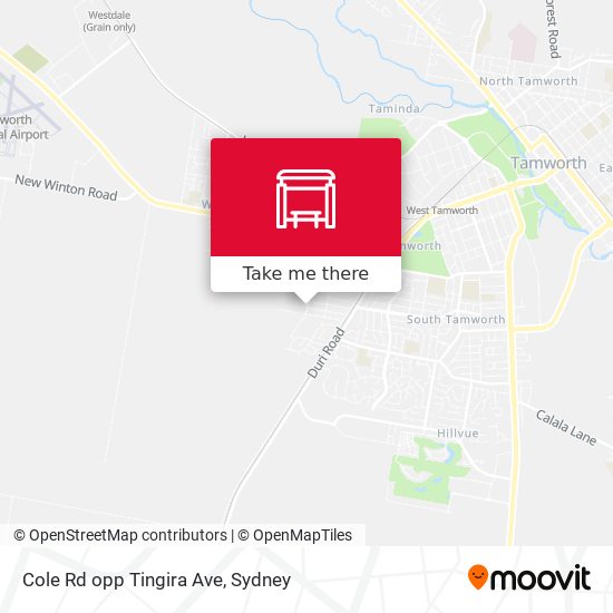 Cole Rd opp Tingira Ave map