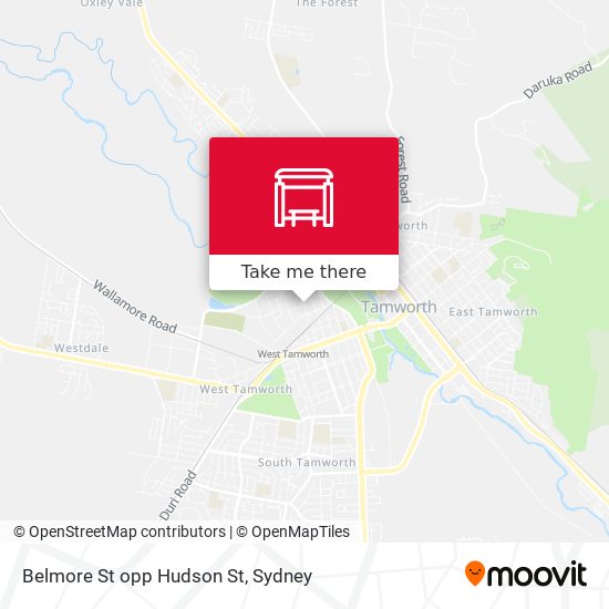 Belmore St opp Hudson St map