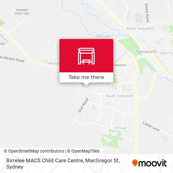 Birrelee MACS Child Care Centre, MacGregor St map
