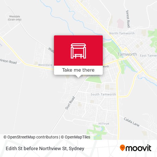 Edith St before Northview St map
